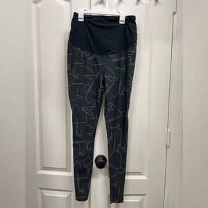 Next Black Abstract Pattern Maternity Leggings